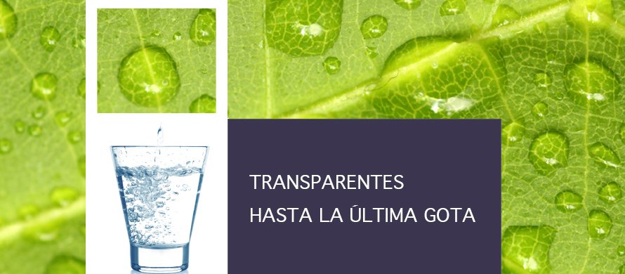 "Transparentes hasta la última gota" Imagen